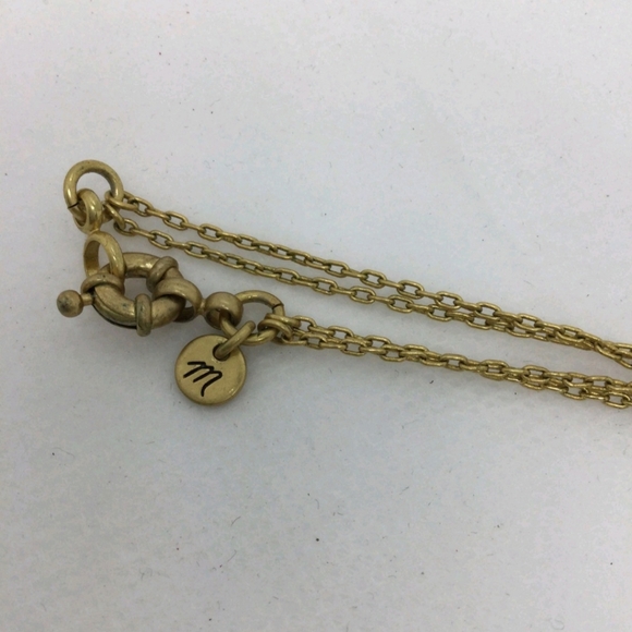 Madewell Goldtone Textured Coin Dual Strand Necklace 29" - Picture 5 of 5